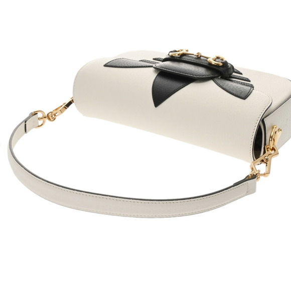 Gucci Horsebit Shoulder Bag Adidas Black White Leather - Picture 3 of 9